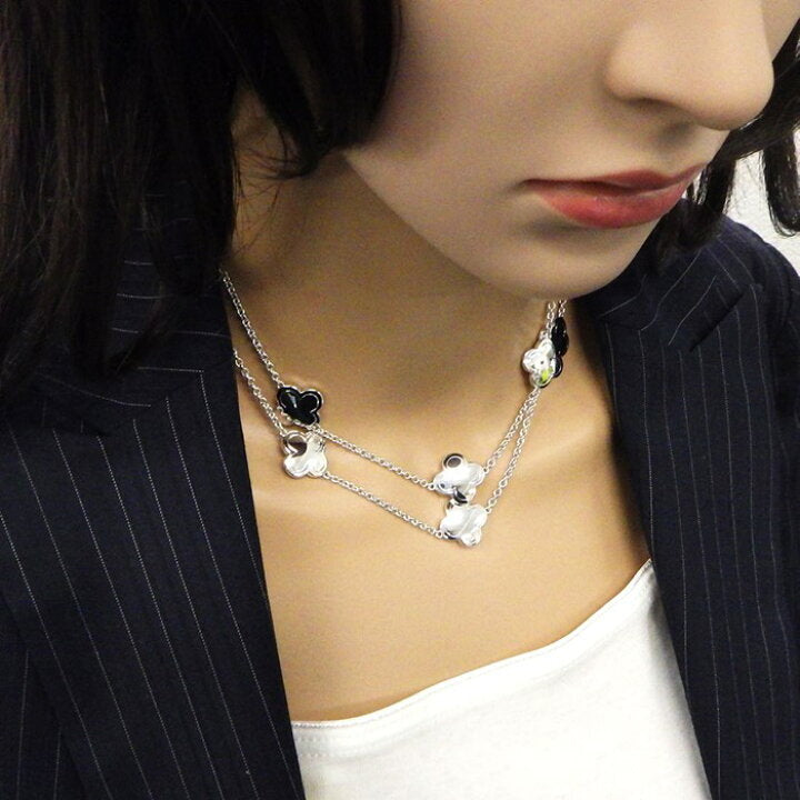 Van Cleef & Arpels Pure Alhambra 18KT White Gold 14-Motif Necklace