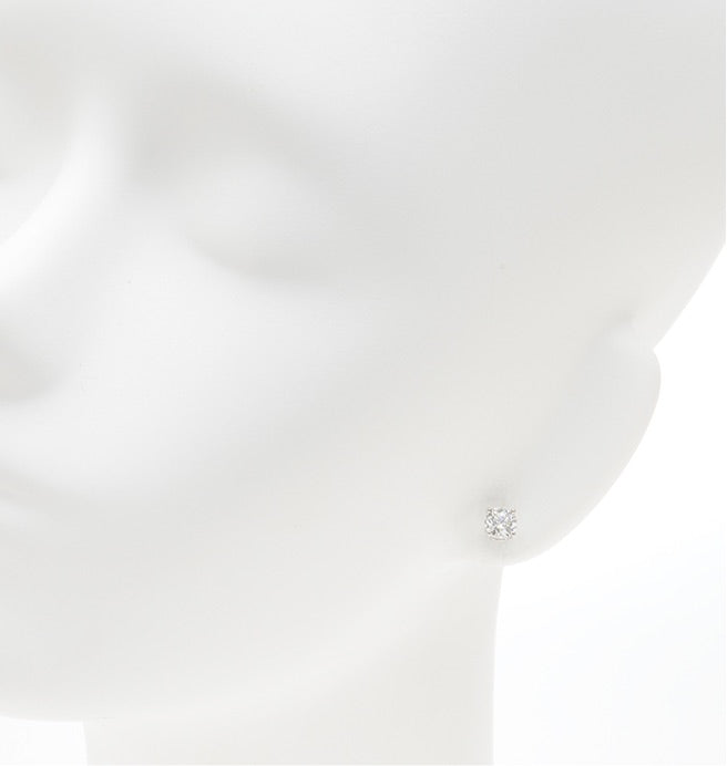 Tiffany & Co. 2.30ct Diamond Solitaire Platinum Signature Ear Studs