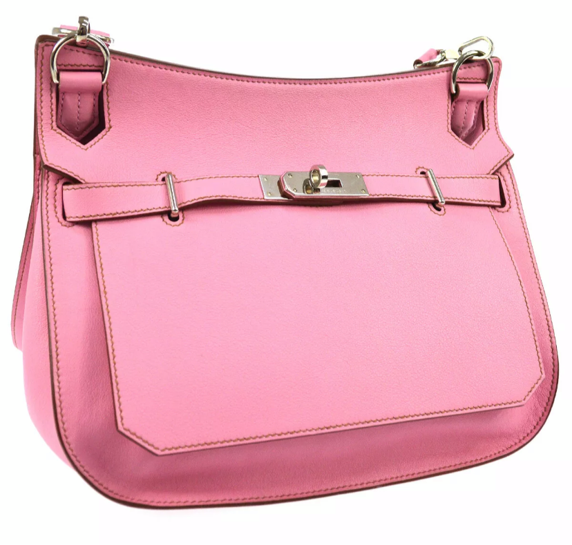 Hermes Jypsiere 28 Pink Veau Swift Leather Handbag