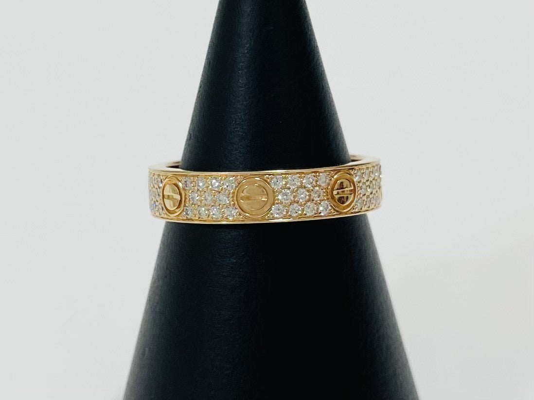 Cartier Diamond-Paved Wedding Love Ring, Size #49