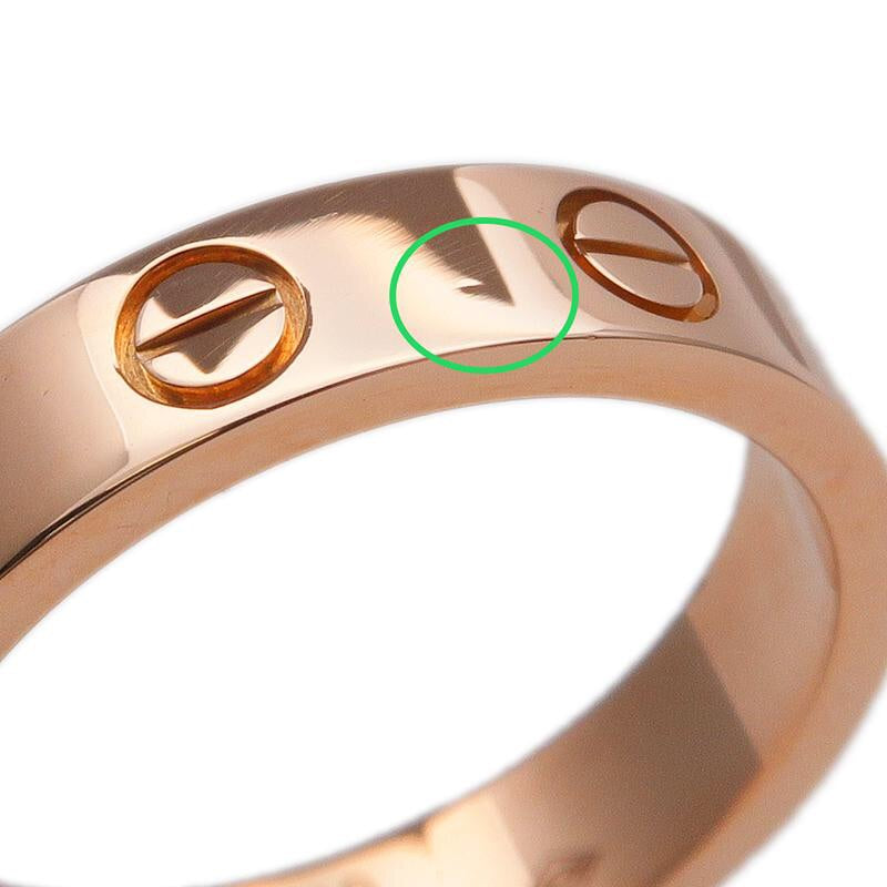 Cartier Mini 1P Diamond Love Ring Rose Gold US 5
