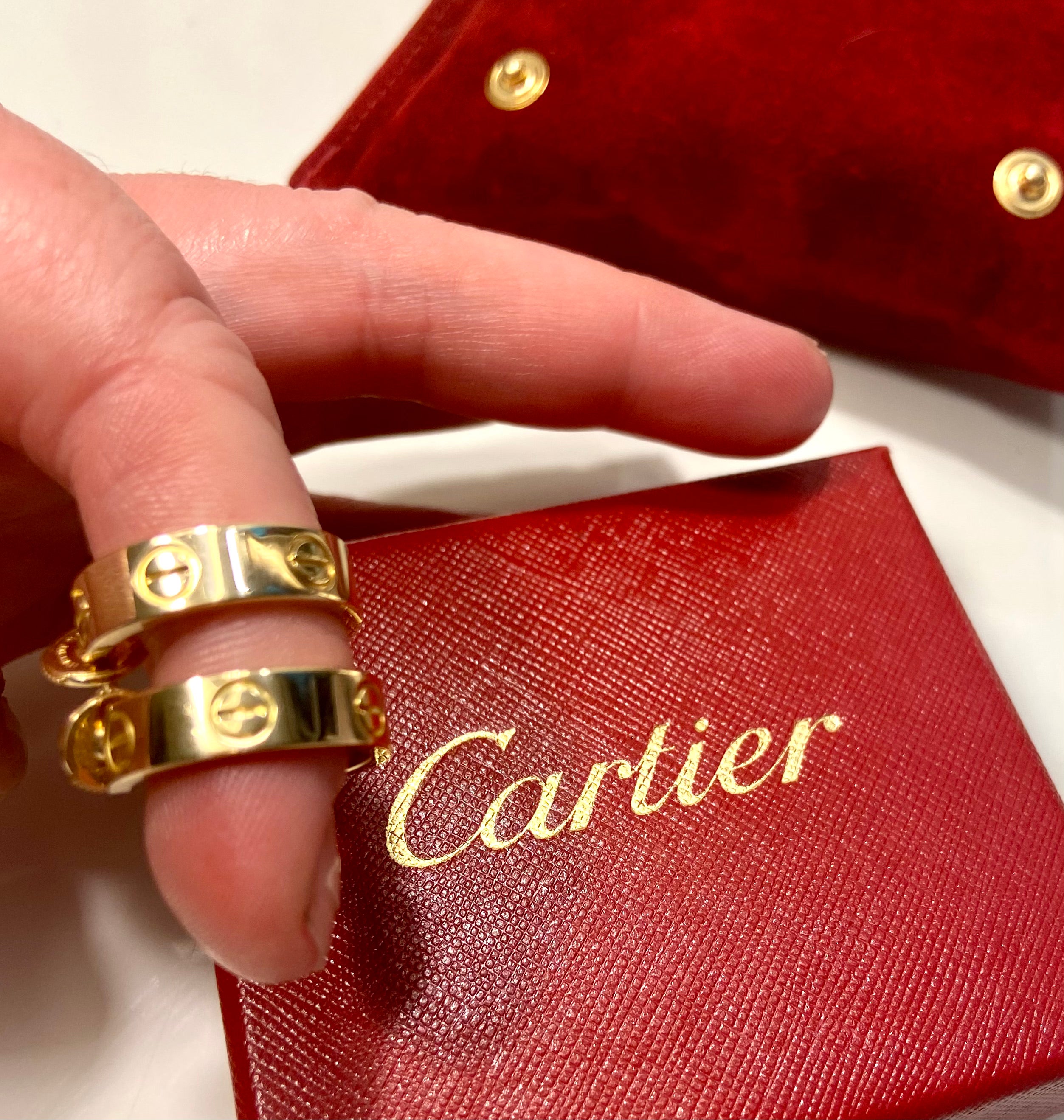 Cartier Love Earrings 18KT Yellow Gold Full Size