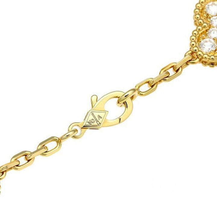 Van Cleef & Arpels Diamond Malachite Vintage Alhambra Long 20 Motif Necklace