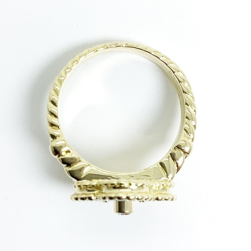 Van Cleef & Arpels Diamond Turquoise Vintage Alhambra Ring