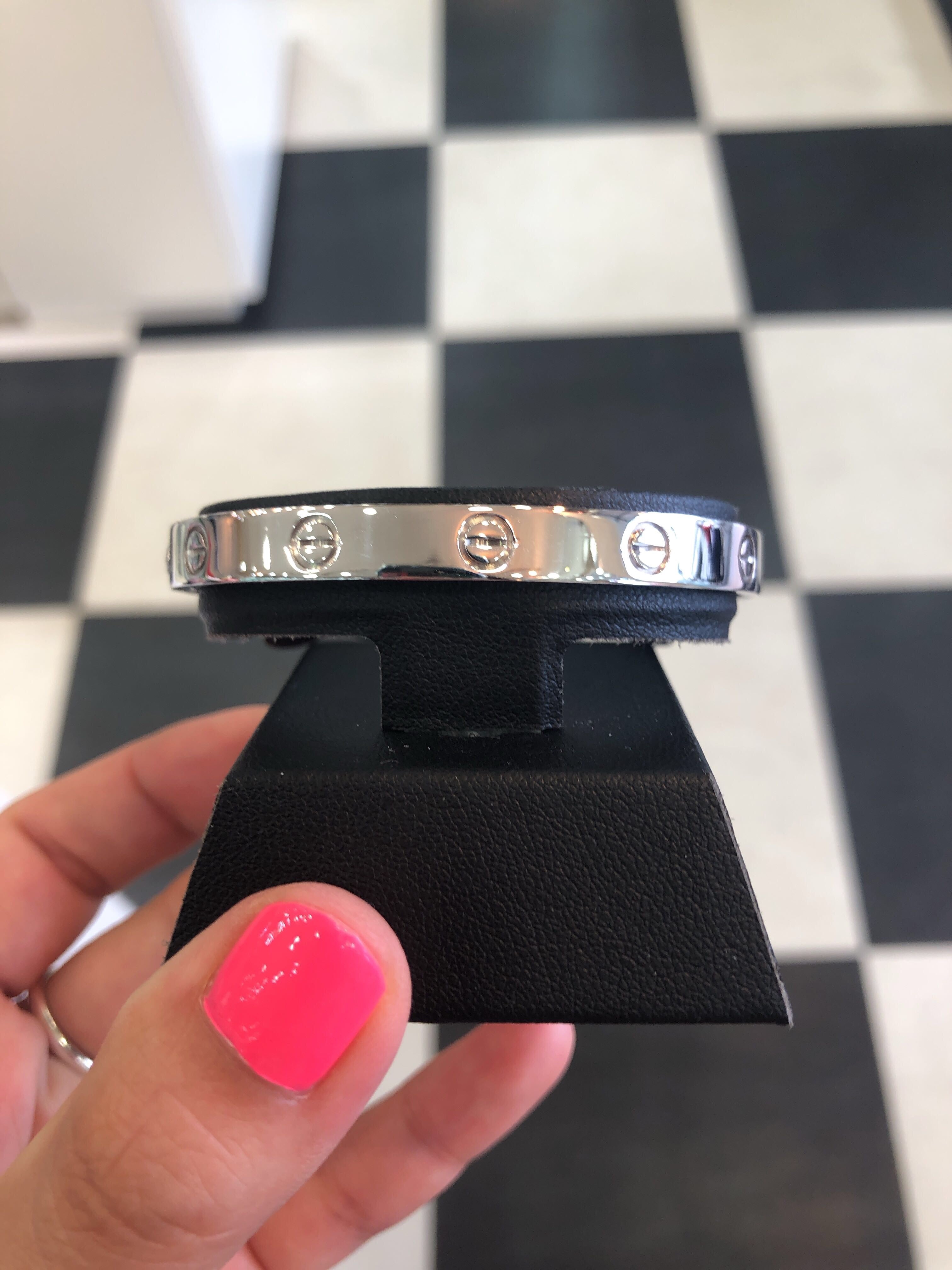 Cartier 18KT White Gold Love Bracelet Bangle #17