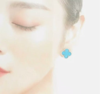 Van Cleef & Arpels Turquoise Vintage Alhambra Ear Studs