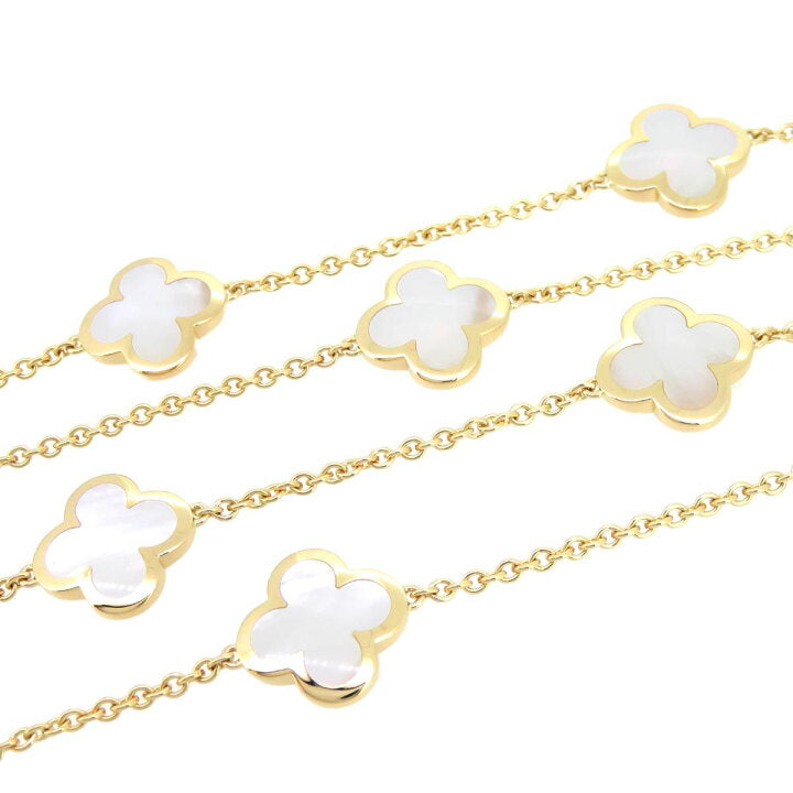 Van Cleef & Arpels Pure Alhambra Mother of Pearl 14-Motif Necklace
