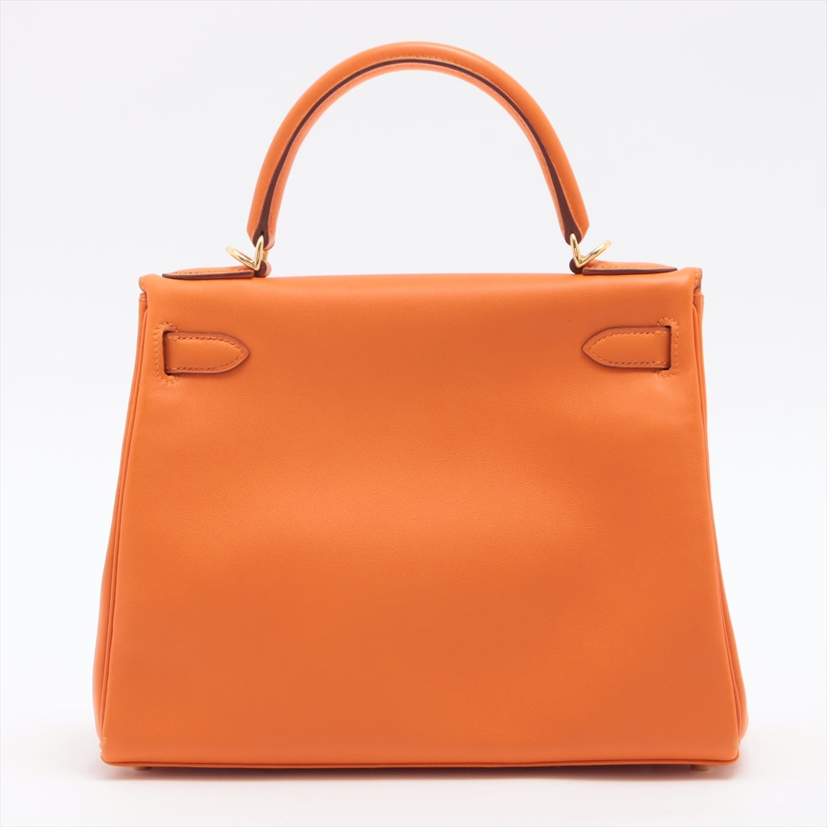 Hermès Kelly 28 Taurrilon Clemence Orange Leather Gold Hardware Bag Satchel