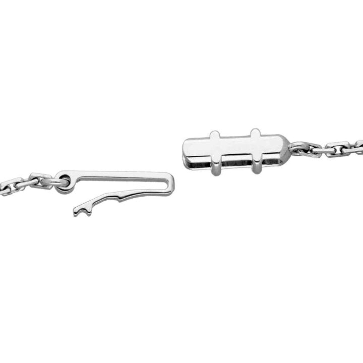 Cartier Diamond & Onyx Love Circle Long White Gold Pendant Necklace