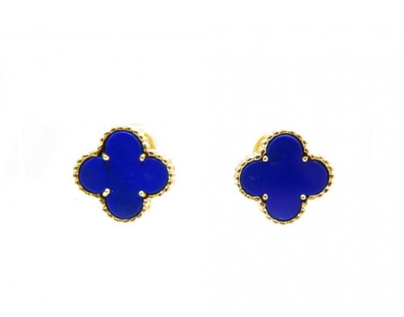 Van Cleef & Arpels Lapis Lazuli 18Kt Yellow Gold Earrings
