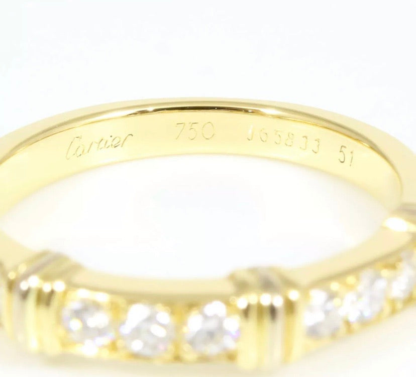 Cartier Contessa Diamond 18KT Gold Ring Sz. 5.5-6