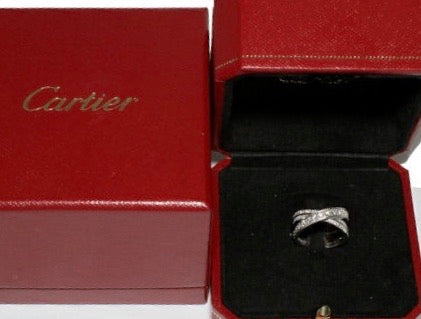 Cartier Diamond Paris Nouvelle Vague Crossover Ring Size 5