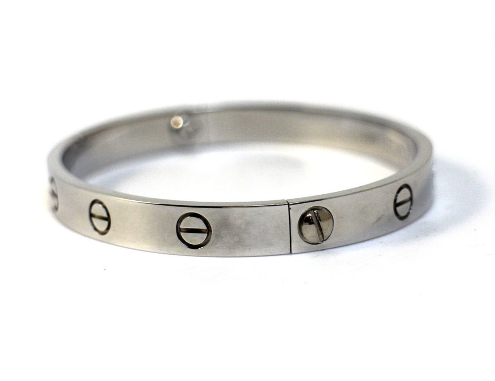 Cartier 18KT White Gold Love Bracelet Size 17