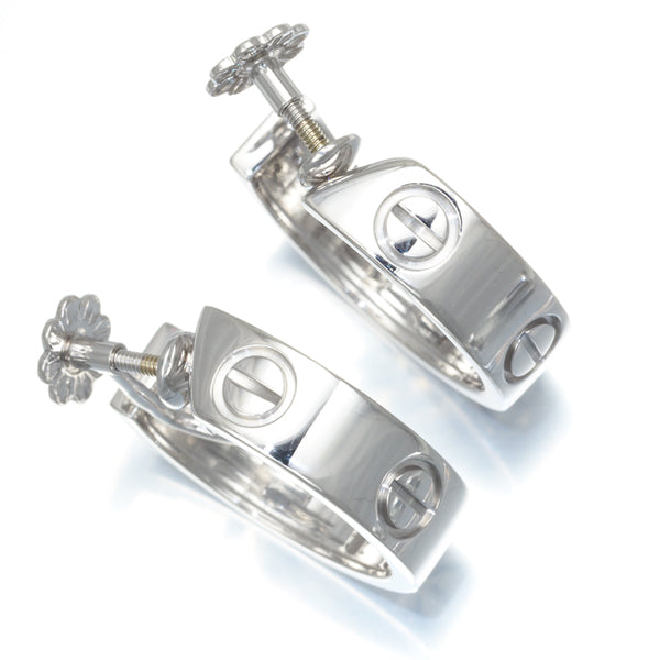Cartier 18KT White Gold Love Earrings