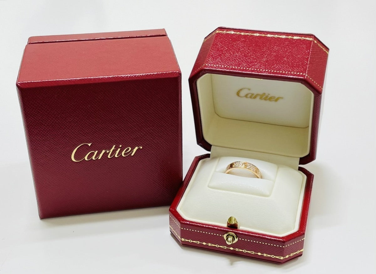 Cartier Diamond-Paved Wedding Love Ring, Size #49