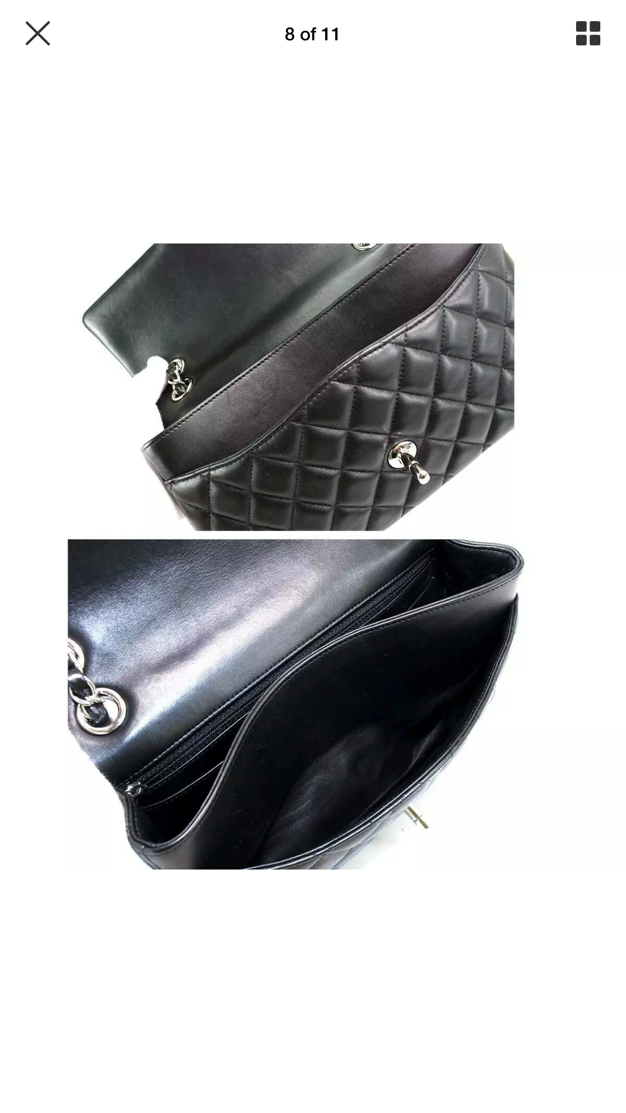 CHANEL CC Embellishments Double Flap Black Caviar Handbag