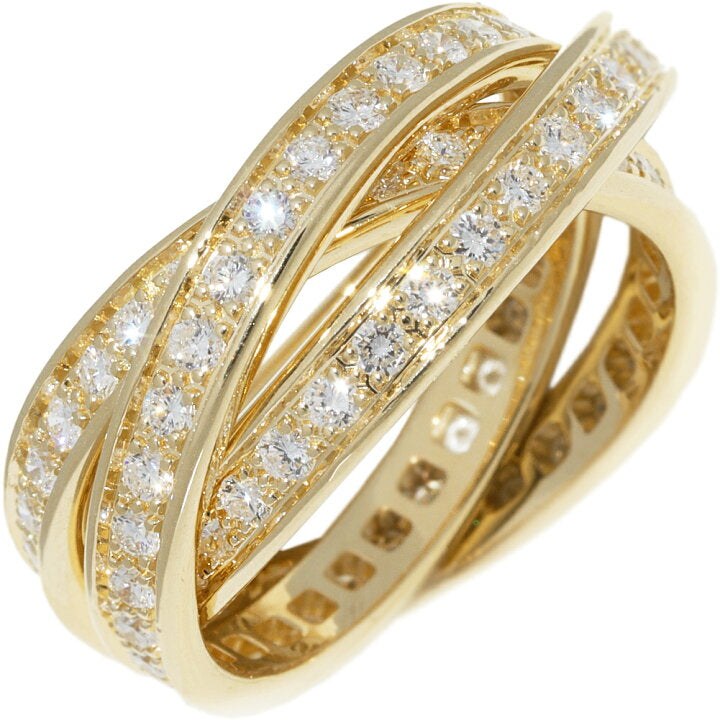 Cartier Diamond-Paved Trinity Rolling Ring US Size 8