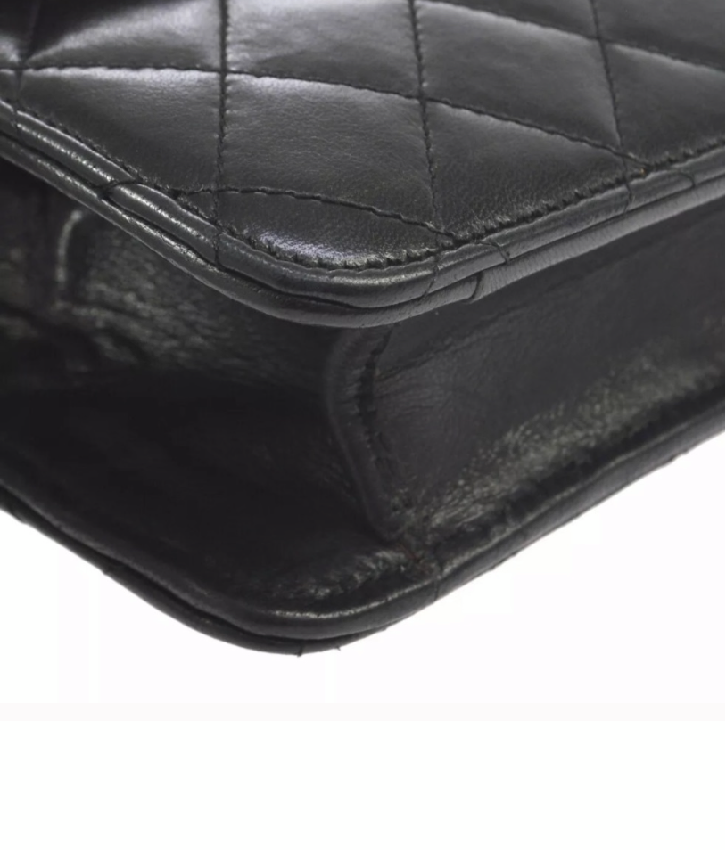 Vintage CHANEL 2Way Black Quilted GHW Handbag