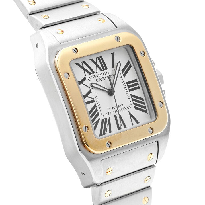Cartier Santos de Cartier LM 18KT Yellow Gold & Stainless Steel Watch