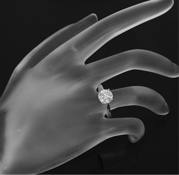 Cartier 1.51ct Diamond GIA 1895 Solitaire Engagement Wedding Ring Size 5