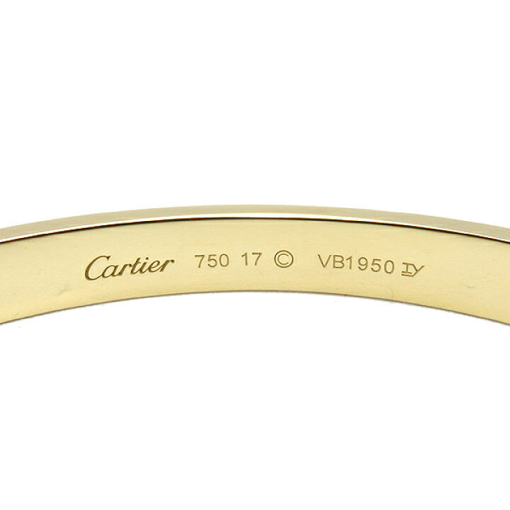 Cartier 18KT Yellow Gold Love Bracelet Size 17 New Screw Sysytem
