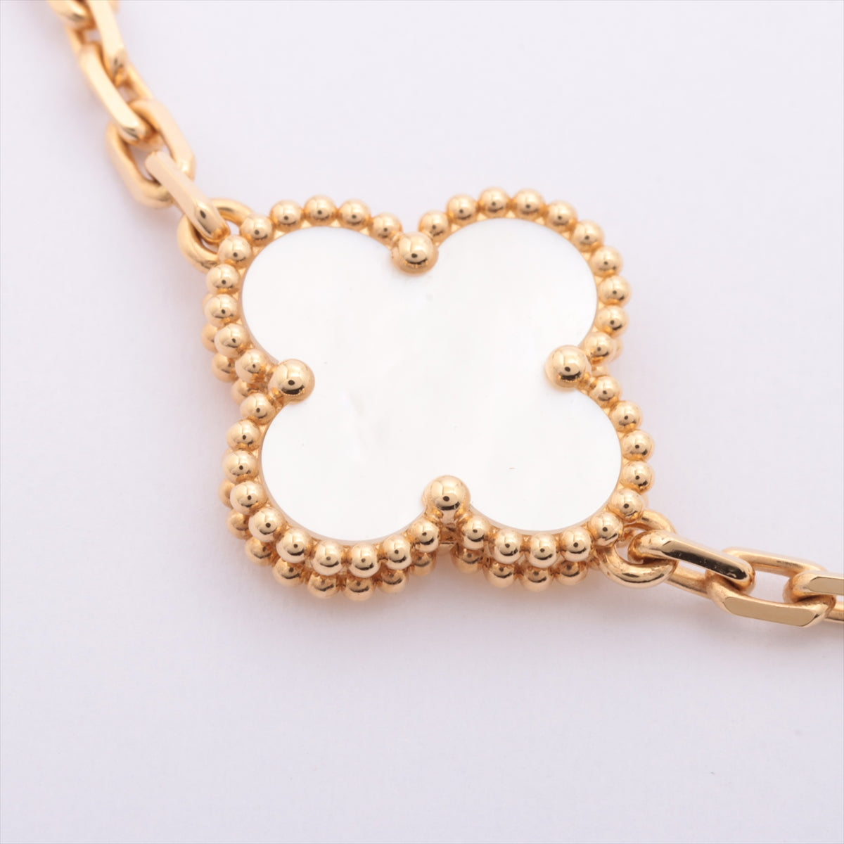 Van Cleef & Arpels Vintage Alhambra Mother of Pearl Bracelet w/ VCA Cert