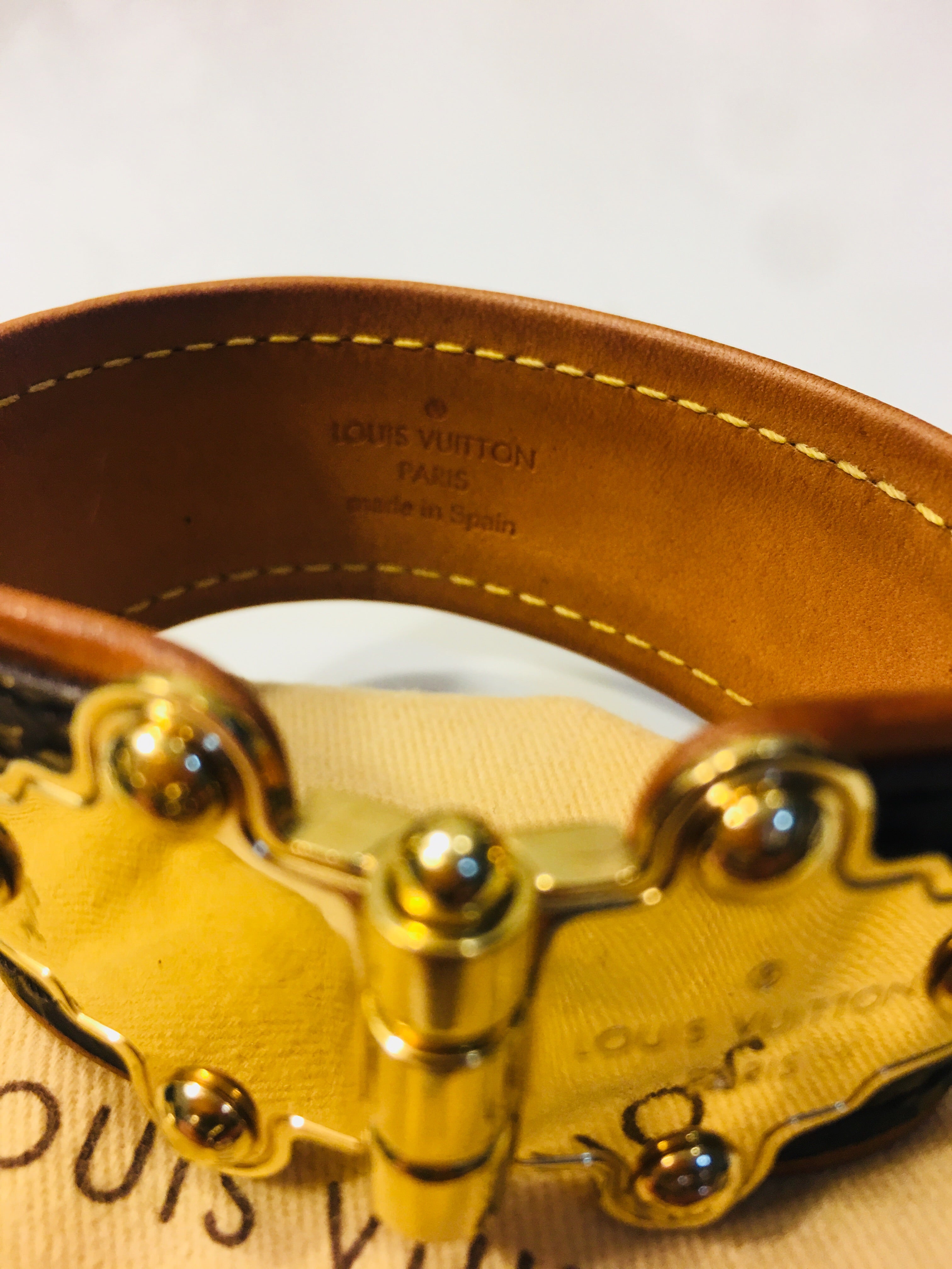 Louis Vuitton Save It Monogram Leather Bracelet
