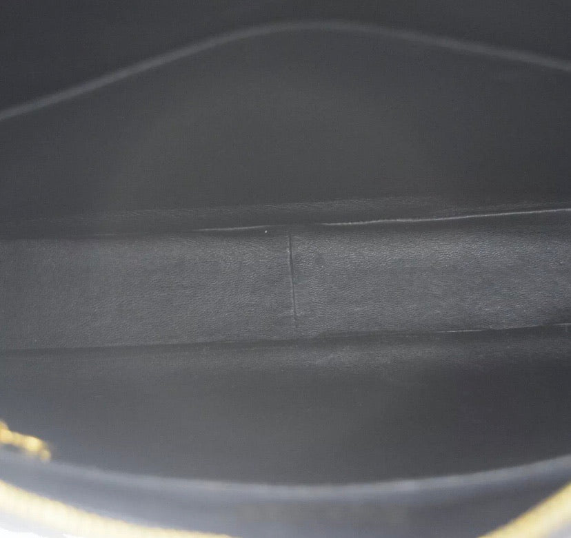 CHANEL Turn Lock Black Lambskin Tote Handbag