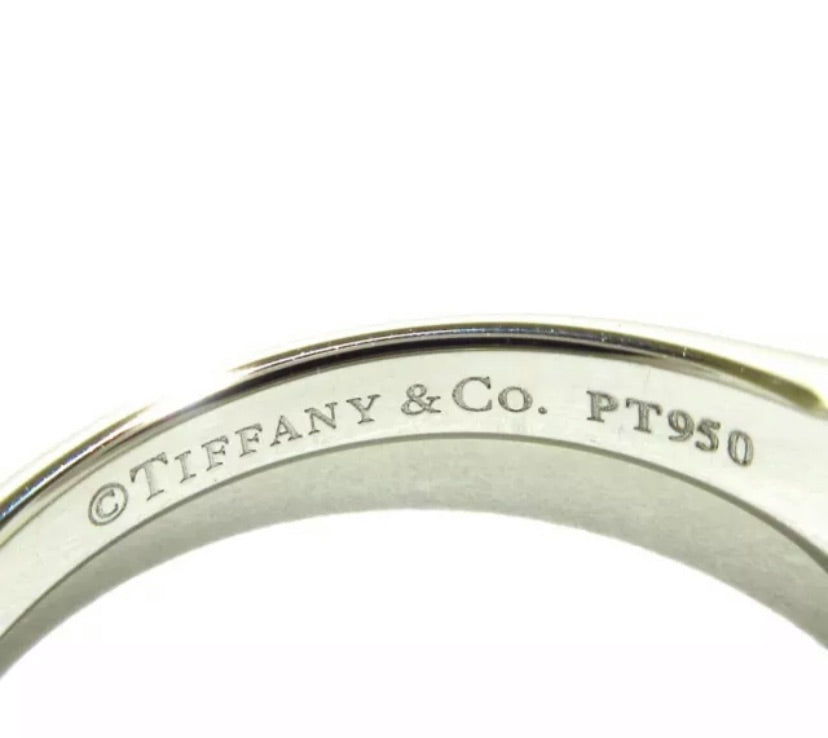 Tiffany & Co. Diamond Solitaire .58ct Platinum Engagement / Wedding Ring Size 5.5