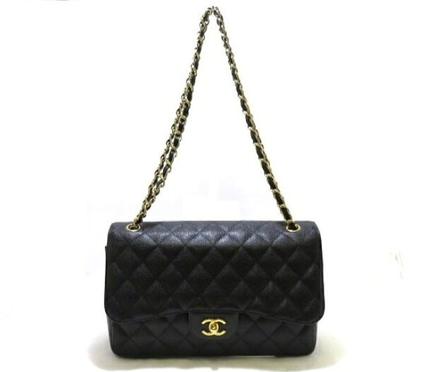 CHANEL Black Caviar GHW Double Flap Bag