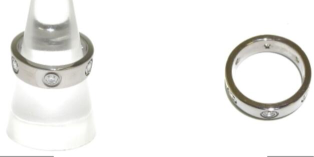 Sale! Cartier Full Diamond Love Ring 18KT White Gold #51/ US 5.5
