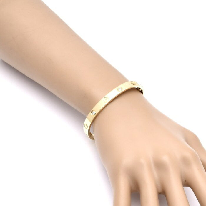Cartier 18KT Rose Gold 4 Diamond Love Bracelet #16