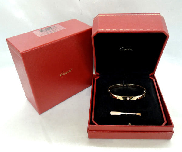 Cartier 18KT Yellow Gold Love Bracelet Size #19 w\Certificate