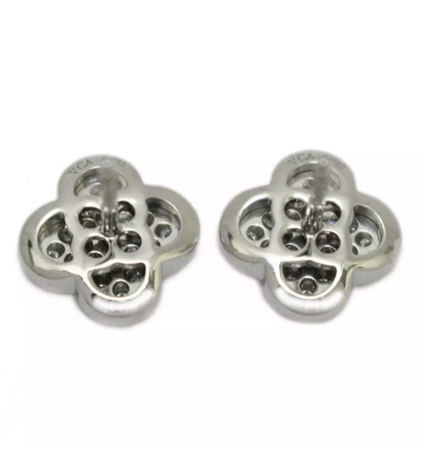 Van Cleef & Arpels Pure Diamond Alhambra Pierces Earrings
