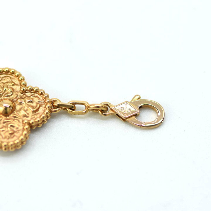 Van Cleef & Arpels Rose Gold Vintage Alhambra 5-Motif Bracelet