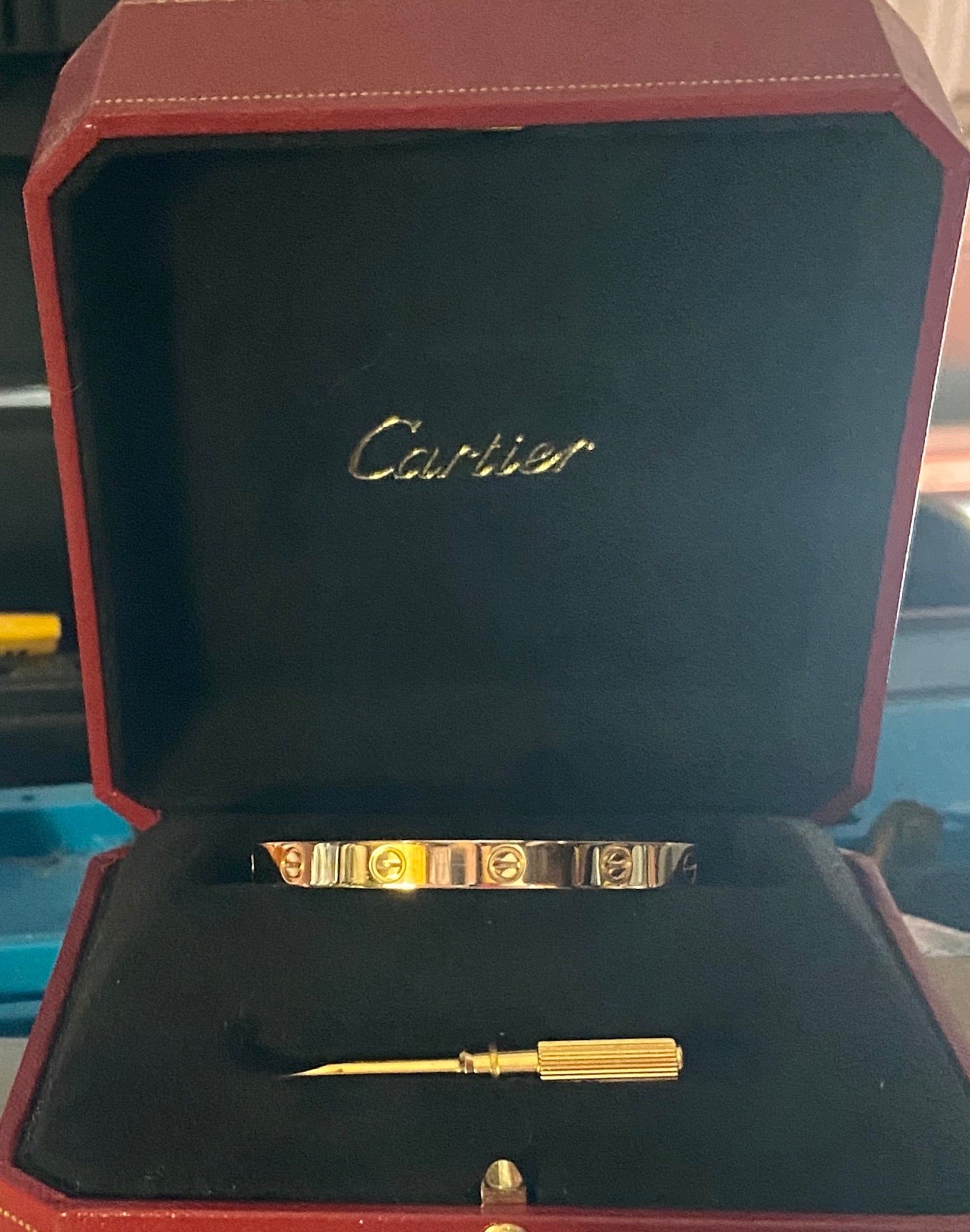 Cartier 18KT Yellow Gold Love Bracelet Size #17