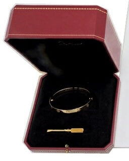 Cartier 18KT Yellow Gold Love Bracelet New Screw System~ Size #16