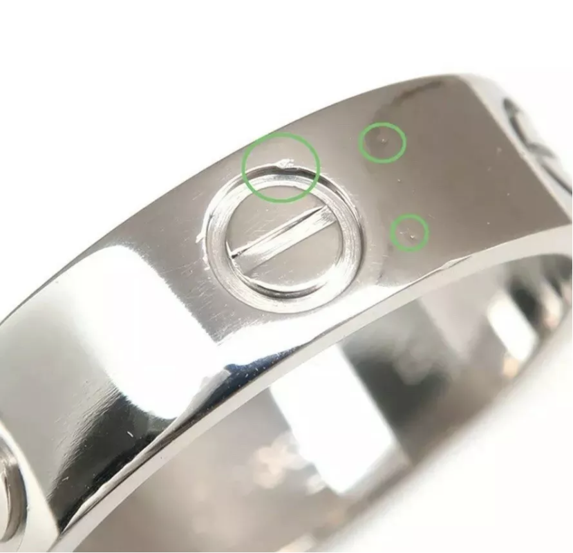 Cartier PT950 Platinum Love Ring Size #58