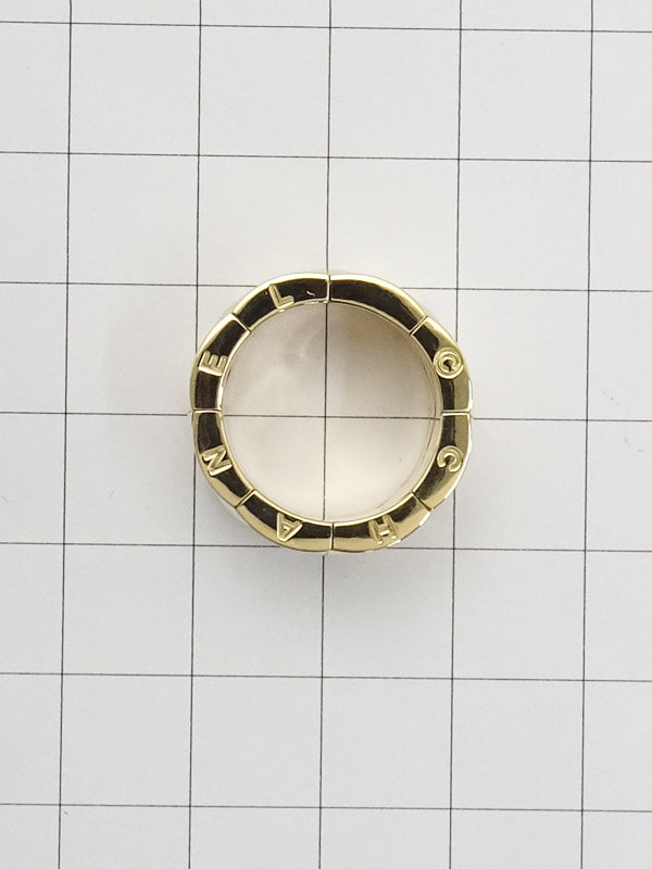 CHANEL Wide 18KT Yellow Gold Woven Ring Size 4.75