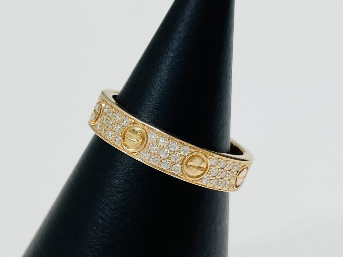 Cartier Diamond-Paved Wedding Love Ring, Size #49