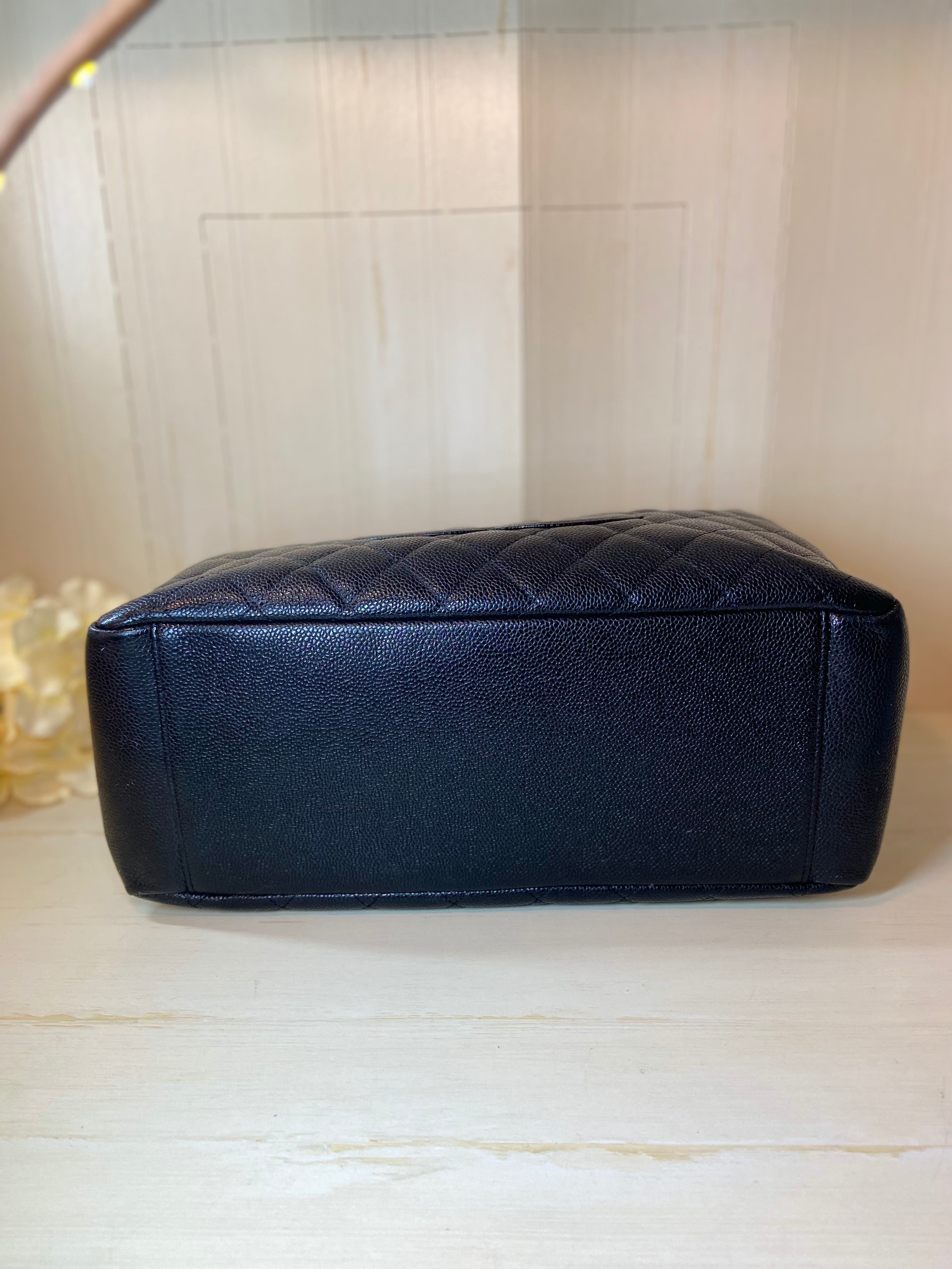 CHANEL GST Grand Shopper Tote Black Caviar Leather GHW Bag