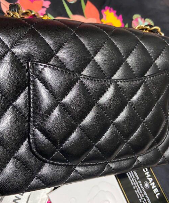 CHANEL Black Lambskin Lucky Charm Embellished Classic Flap Bag