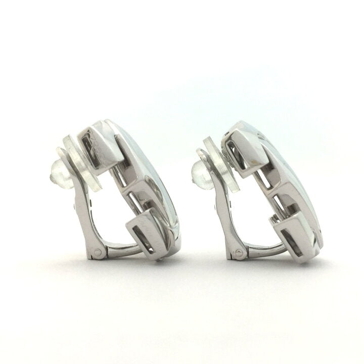 Cartier Penelope Double C 18KT White Infamous Gold Earrings