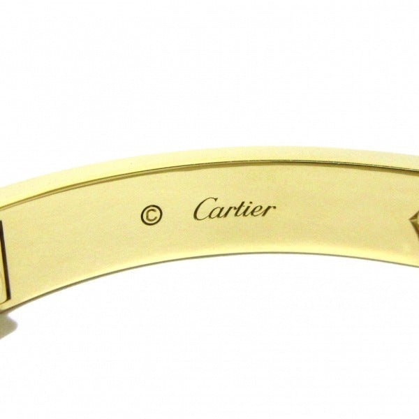 Cartier 4P / Half Diamond 18KT Yellow Gold Love Bracelet #17