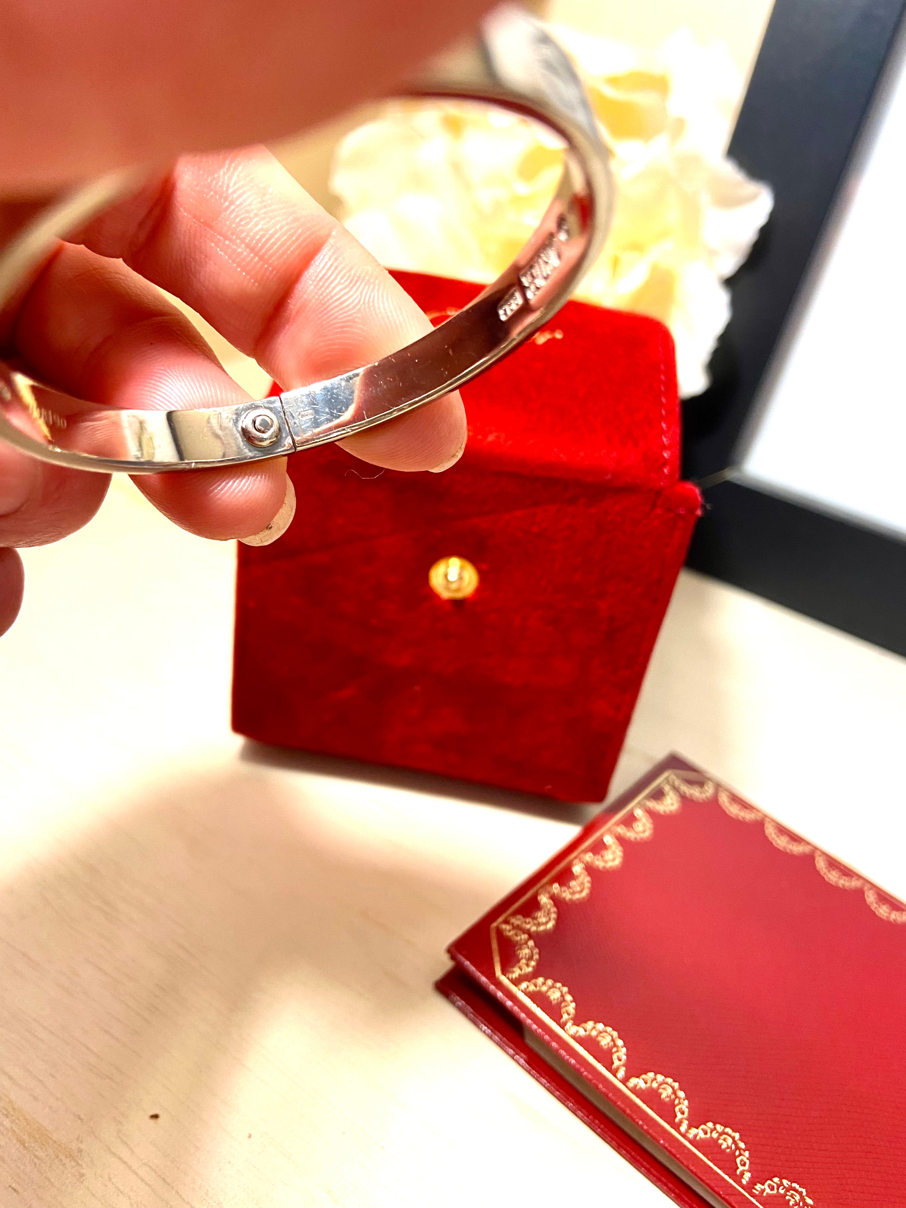 Cartier 18Kt White Gold Love Bracelet, Size 16
