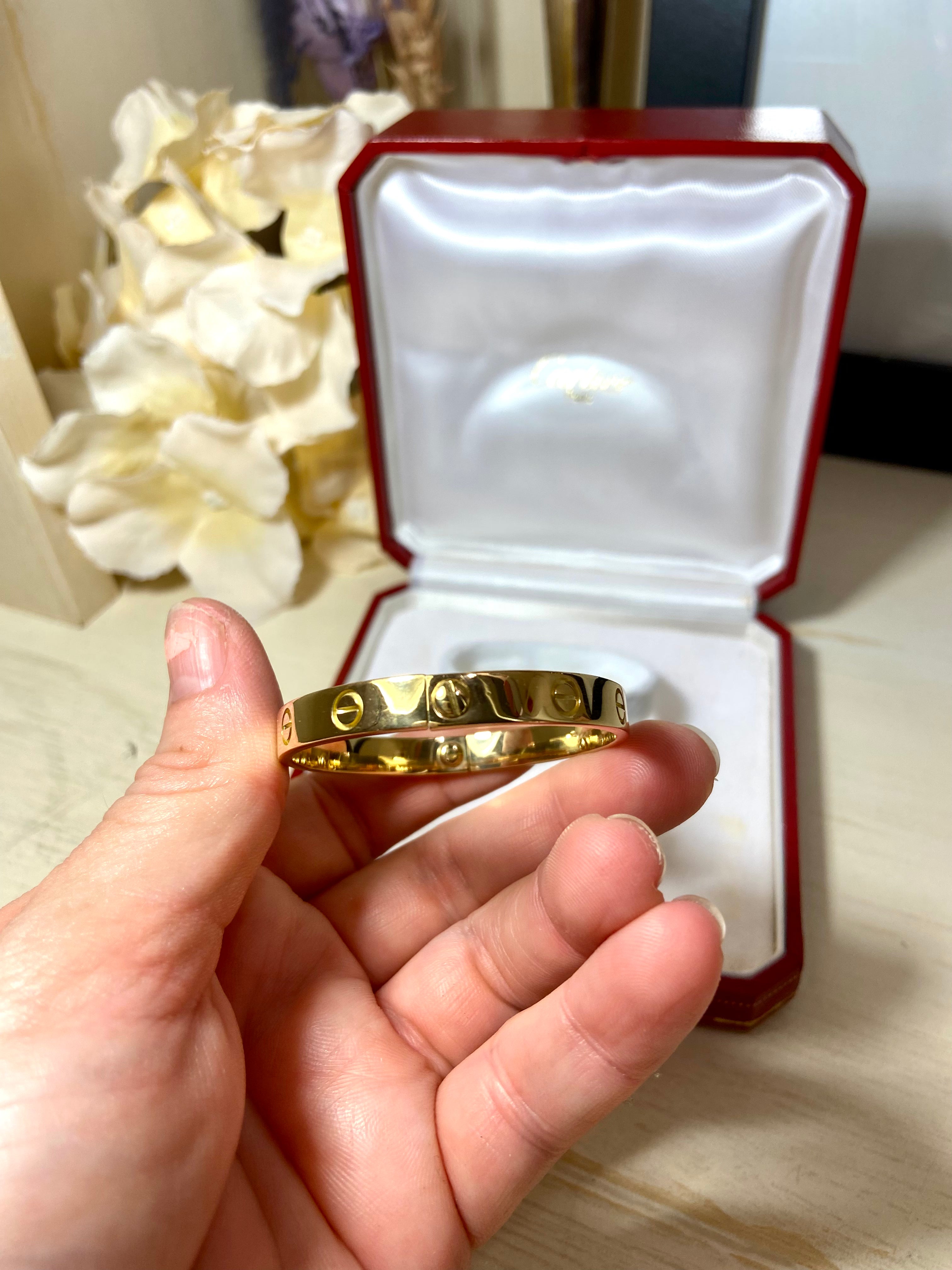 Cartier 18KT Yellow Gold Love Bracelet Size 16