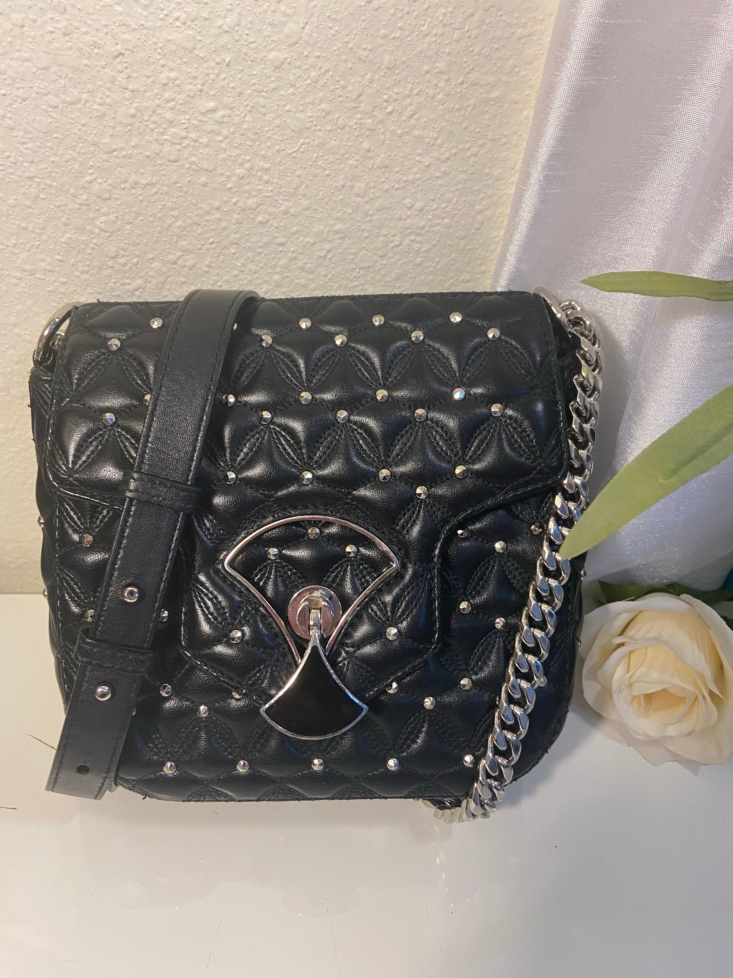 Bvlgari Diva’s Dream Black Quilted w/ Studs Crossbody Handbag