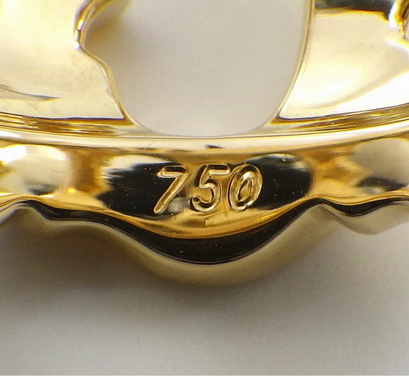 Cartier C de Diamond 18KT Yellow Gold Ring #49/ 4.75
