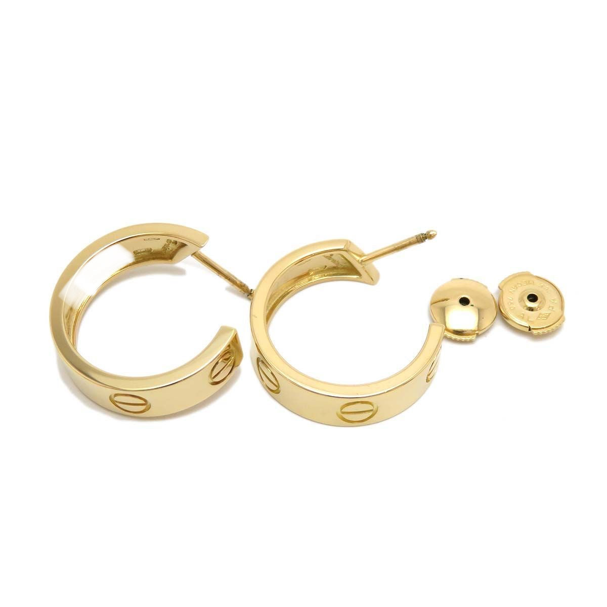 Cartier Love Earrings 18KT Yellow Gold Full Size