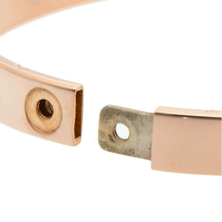Cartier 10P Full Diamond 18KT Rose Gold Love Bracelet Size 16